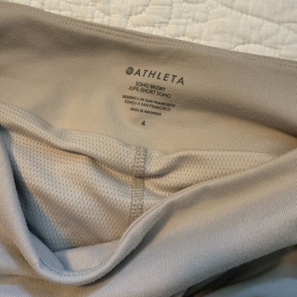 Athleta Soho Skort – Outdoor Performance Skirt Khaki with Shorts | Size 4 - Picture 3 of 3